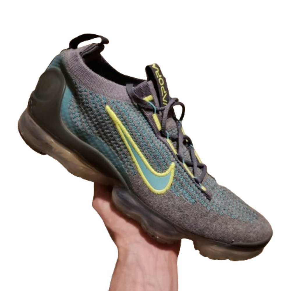 Nike Air Vapormax Flyknit Sneakers Men's 10.5 US Gray Teal Athletic DM0025-001
